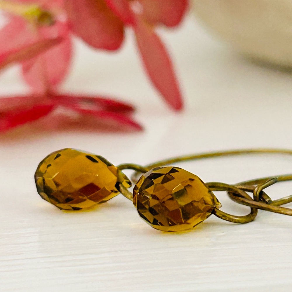Smokey Topaz Hoop Earrings